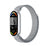 Wrist Strap for Xiaomi Smart Band 10 / 9 / 8 Magic Tape Nylon Loop Watch Band - Grey - 3