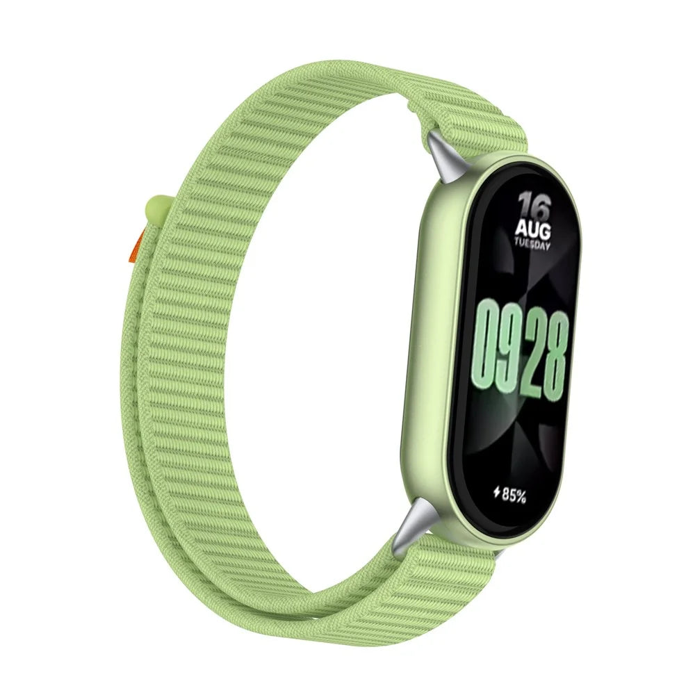 Wrist Strap for Xiaomi Smart Band 10 / 9 / 8 Magic Tape Nylon Loop Watch Band with Tail Tab - Green - 2