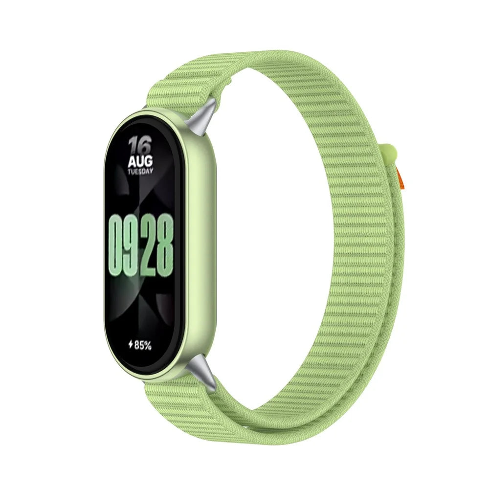 Wrist Strap for Xiaomi Smart Band 10 / 9 / 8 Magic Tape Nylon Loop Watch Band with Tail Tab - Green - 3