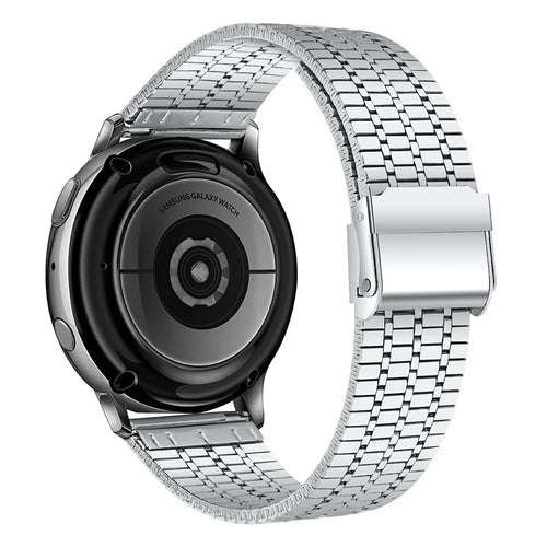 Watch Band for Garmin Vivoactive 4 Stainless Steel 7-Beads Silver Strap - 1