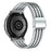 For Garmin Vivoactive 4 Watch Band 7-Beads Electroplated Stainless Steel Strap - Black  /  Silver - 1