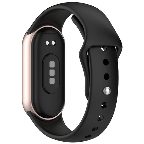 For Xiaomi Smart Band 10 / 9 / 8 Silicone Watch Band Reverse Buckle Wrist Strap - Black - 1