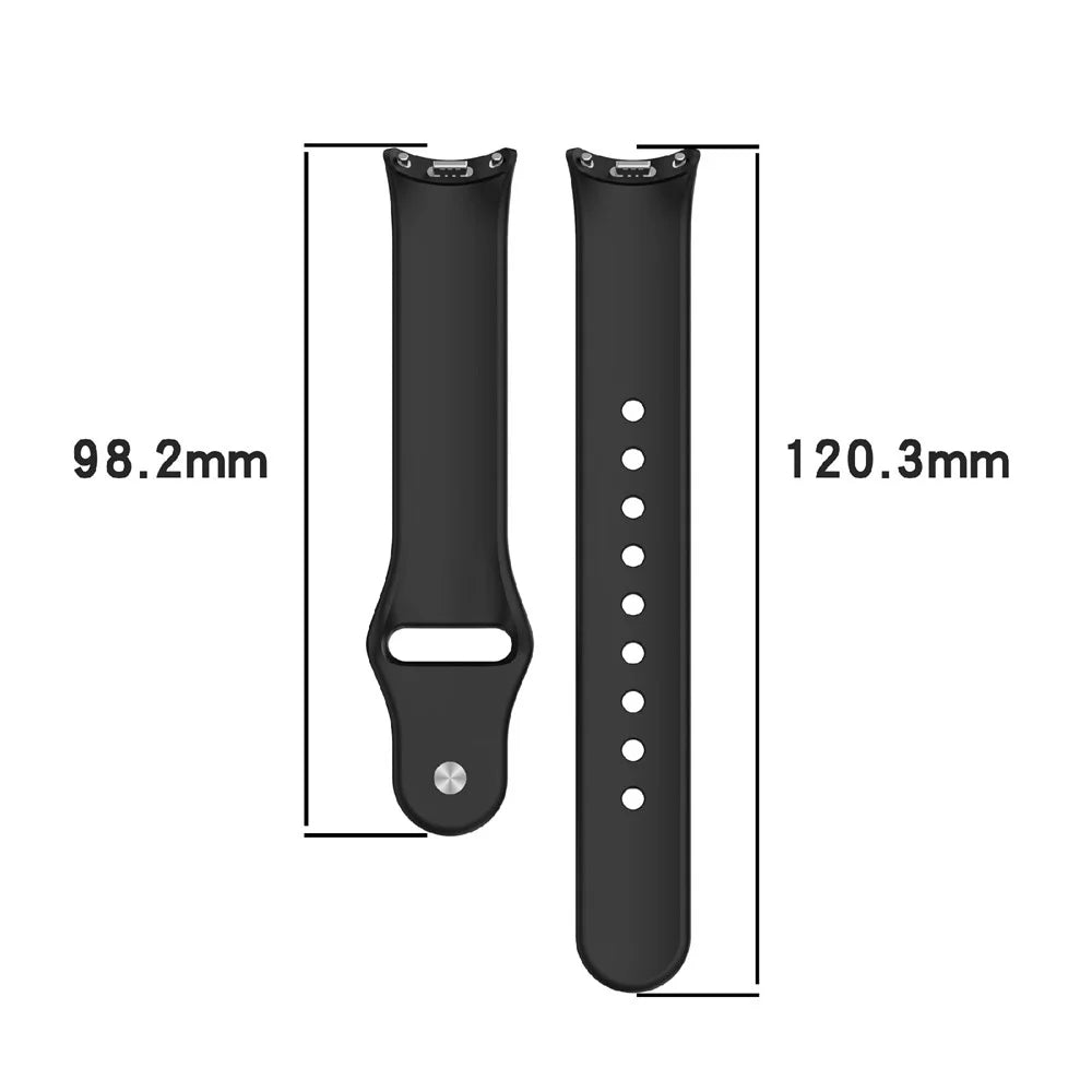 For Xiaomi Smart Band 10 / 9 / 8 Silicone Watch Band Reverse Buckle Wrist Strap - Black - 6