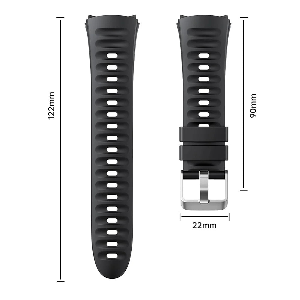 For Huawei Watch 5 46mm Watch Band Wave Texture Silicone Adjustable Strap - Orange - 5
