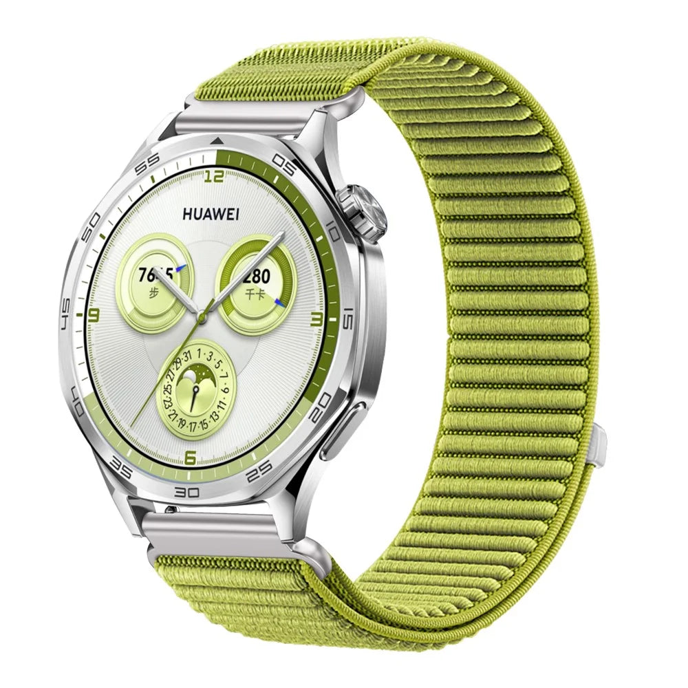 18mm Wrist Strap for Huawei Watch GT 5 Pro 42mm / GT 5 41mm / GT 4 41mm Magic Tape Nylon Woven Watch Band - Green - 2