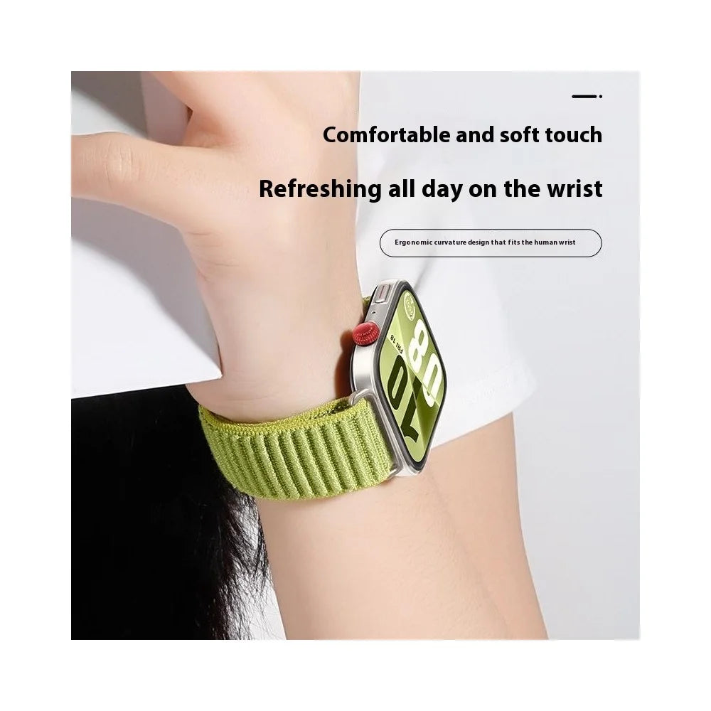 18mm Wrist Strap for Huawei Watch GT 5 Pro 42mm / GT 5 41mm / GT 4 41mm Magic Tape Nylon Woven Watch Band - Green - 4