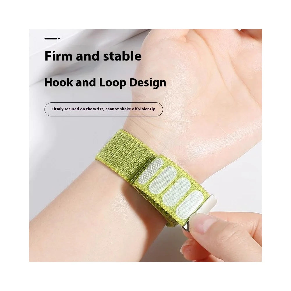 18mm Wrist Strap for Huawei Watch GT 5 Pro 42mm / GT 5 41mm / GT 4 41mm Magic Tape Nylon Woven Watch Band - Green - 5