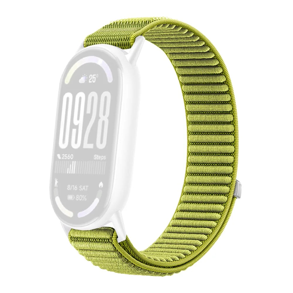 Wrist Strap for Xiaomi Smart Band 10 / 9 / 8 Magic Tape Nylon Woven Watch Band - Green - 1