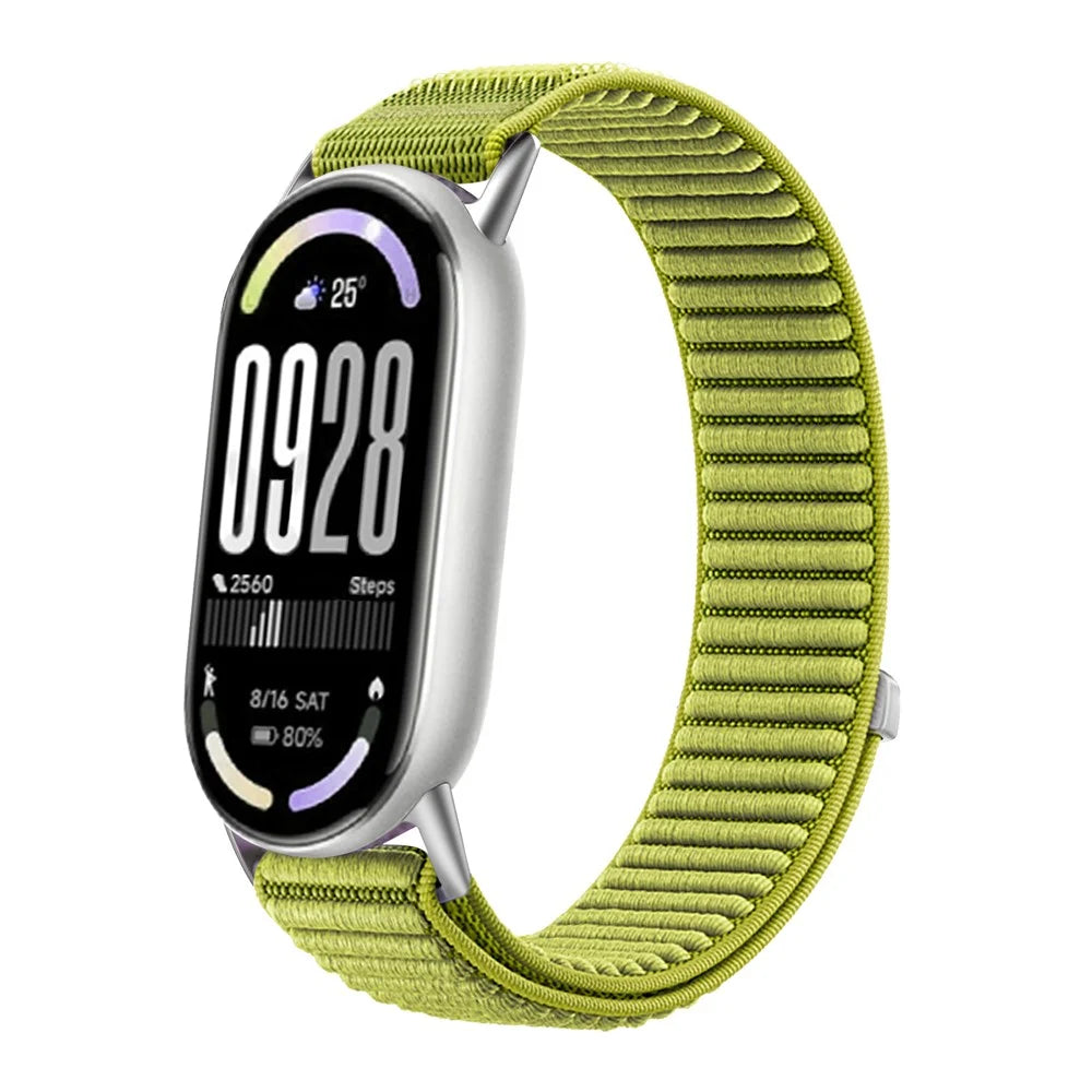 Wrist Strap for Xiaomi Smart Band 10 / 9 / 8 Magic Tape Nylon Woven Watch Band - Green - 2