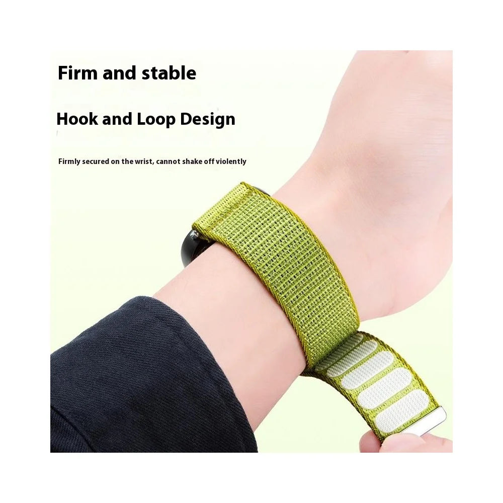 Wrist Strap for Xiaomi Smart Band 10 / 9 / 8 Magic Tape Nylon Woven Watch Band - Green - 4