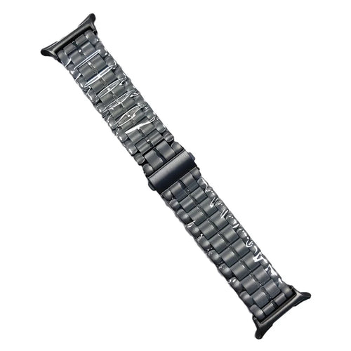 Watch Band for Samsung Galaxy Watch8 44mm / 40mm / Watch8 Classic 46mm Semicircular Design Titanium Alloy 5-Bead Wrist Strap - Black - 1