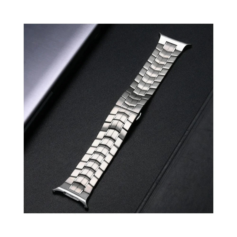 Watch Strap for Samsung Galaxy Watch8 44mm / 40mm / Watch8 Classic 46mm Butterfly Buckle Titanium Alloy Wrist Band - Silver - 3