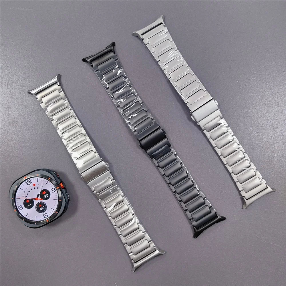 Watch Strap for Samsung Galaxy Watch8 44mm / 40mm / Watch8 Classic 46mm Titanium Alloy Wrist Band - Titanium - 4