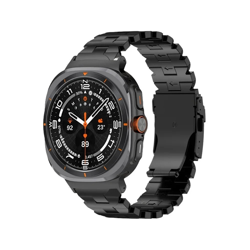 Titanium Alloy Strap for Samsung Galaxy Watch8 44mm / 40mm / Watch8 Classic 46mm Butterfly Shape Watch Band - Black - 2