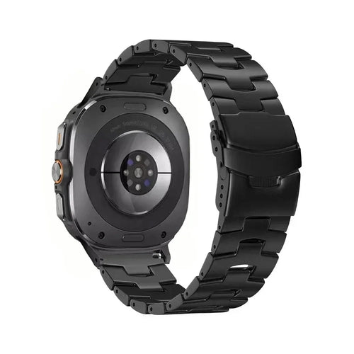 Wrist Band for Samsung Galaxy Watch8 44mm / 40mm / Watch8 Classic 46mm Oracle Bone Shape Titanium Alloy Watch Strap - Black - 1