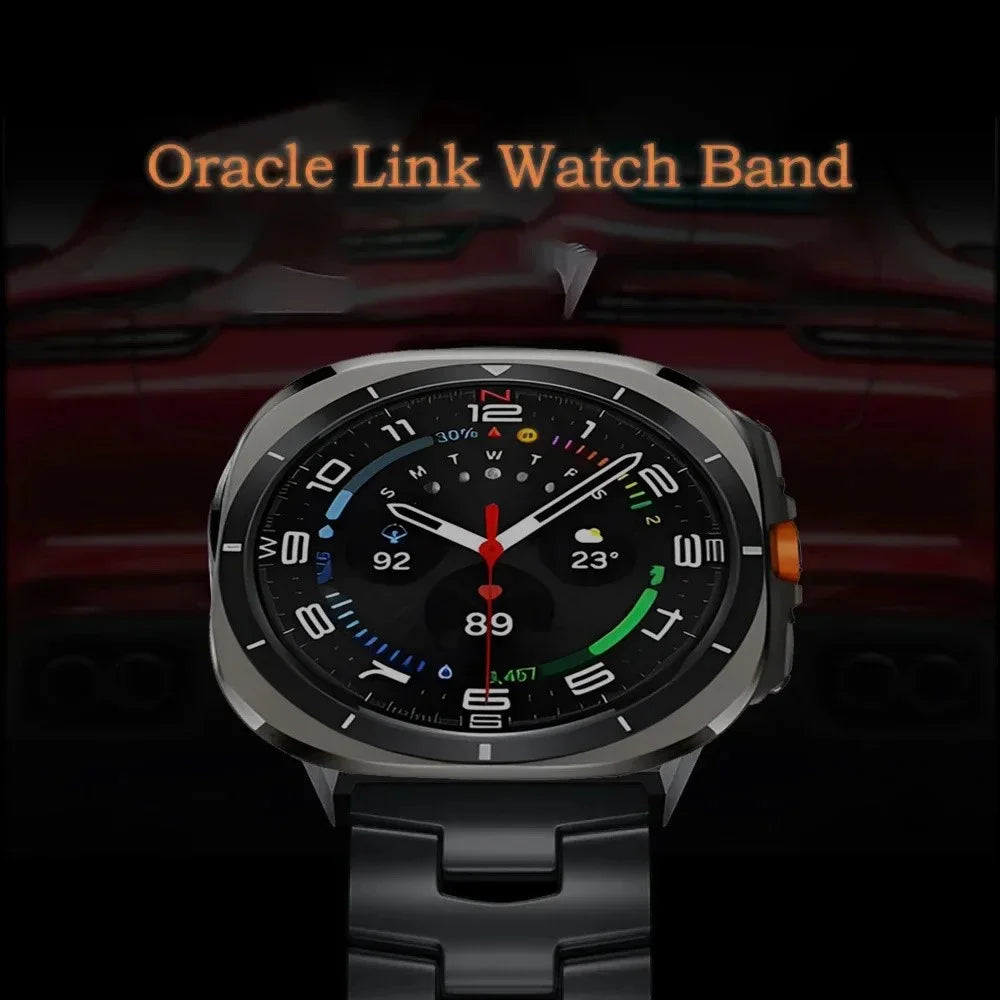 Wrist Band for Samsung Galaxy Watch8 44mm / 40mm / Watch8 Classic 46mm Oracle Bone Shape Titanium Alloy Watch Strap - Black - 3