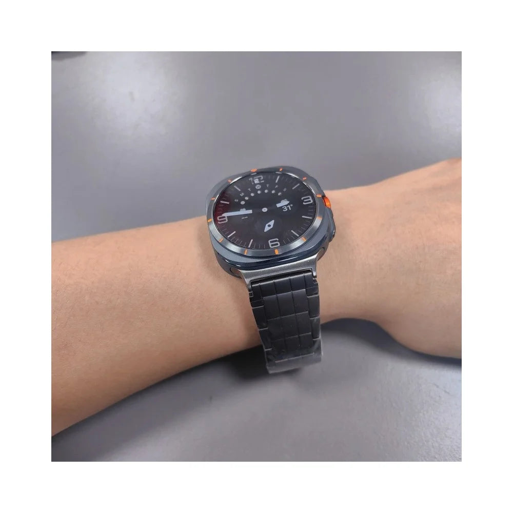 Wrist Band for Samsung Galaxy Watch8 44mm / 40mm / Watch8 Classic 46mm 5-Bead Titanium Alloy Watch Strap - Black - 4