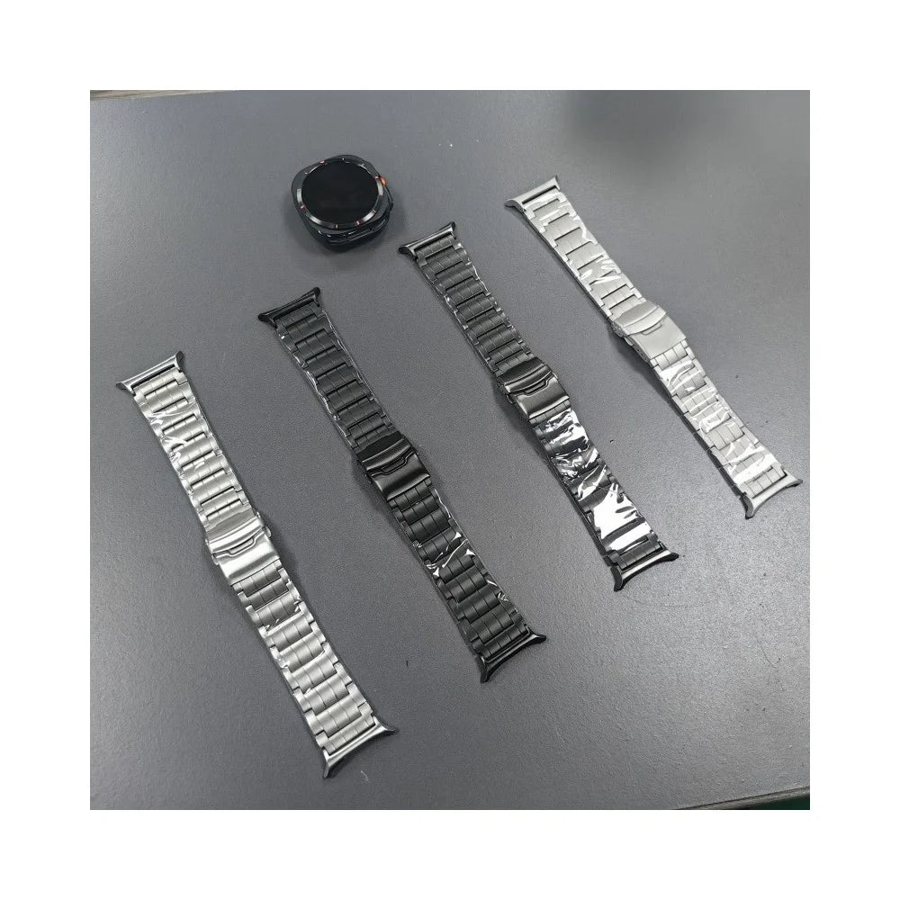 Wrist Band for Samsung Galaxy Watch8 44mm / 40mm / Watch8 Classic 46mm 5-Bead Titanium Alloy Watch Strap - Black - 5