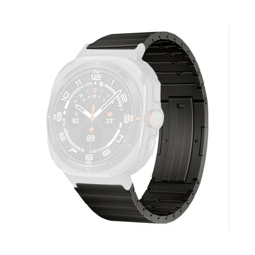 Watch Band for Samsung Galaxy Watch8 44mm / 40mm / Watch8 Classic 46mm Quick Release Side Sliding Buckle Titanium Alloy Strap - Black - 1