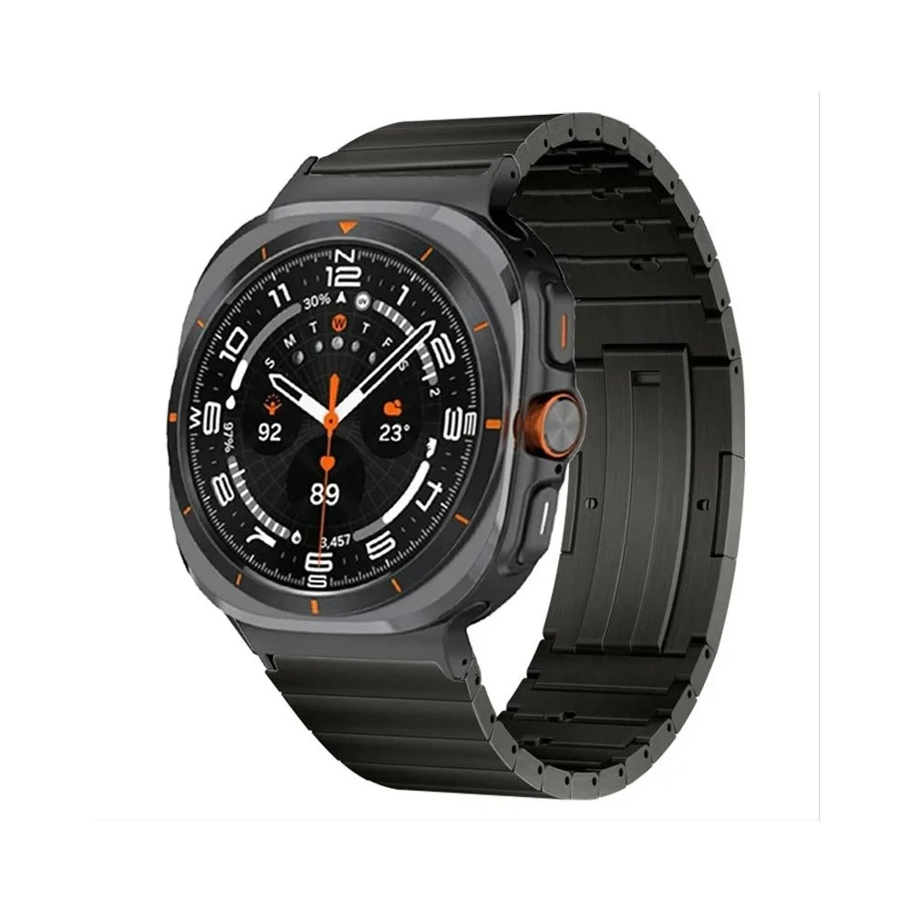 Watch Band for Samsung Galaxy Watch8 44mm / 40mm / Watch8 Classic 46mm Quick Release Side Sliding Buckle Titanium Alloy Strap - Black - 2