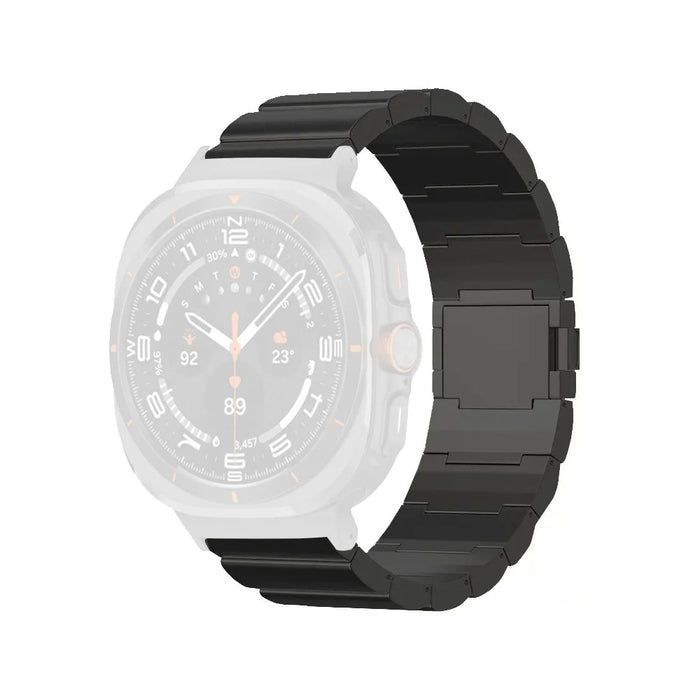 Replacement Strap for Samsung Galaxy Watch8 44mm / 40mm / Watch8 Classic 46mm Titanium Alloy Watch Band with Magnetic Clasp - Black - 1
