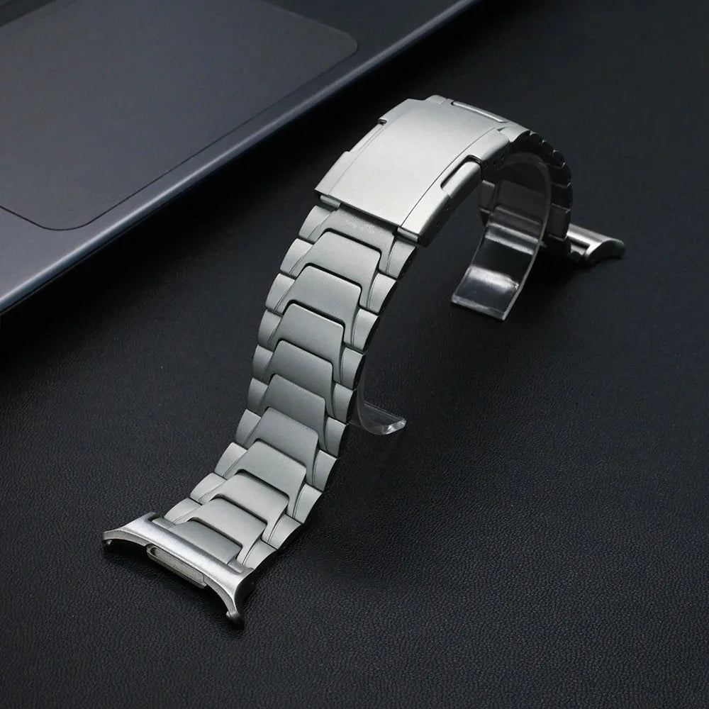 Replacement Strap for Samsung Galaxy Watch8 44mm / 40mm / Watch8 Classic 46mm Turtle Buckle Titanium Alloy Watch Band - Silver - 3