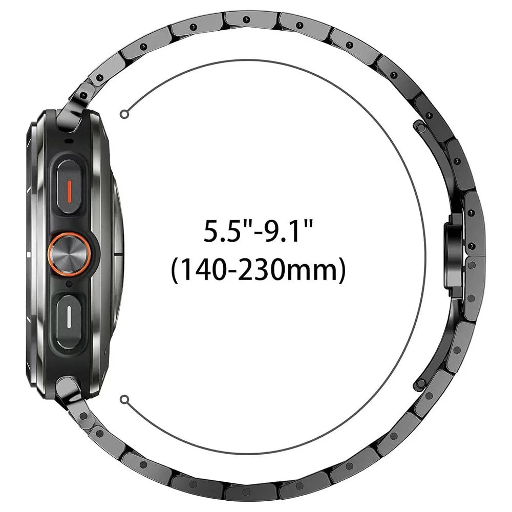 Butterfly Buckle Strap for Samsung Galaxy Watch8 44mm / 40mm / Watch8 Classic 46mm Titanium Alloy Watch Band - Black - 6
