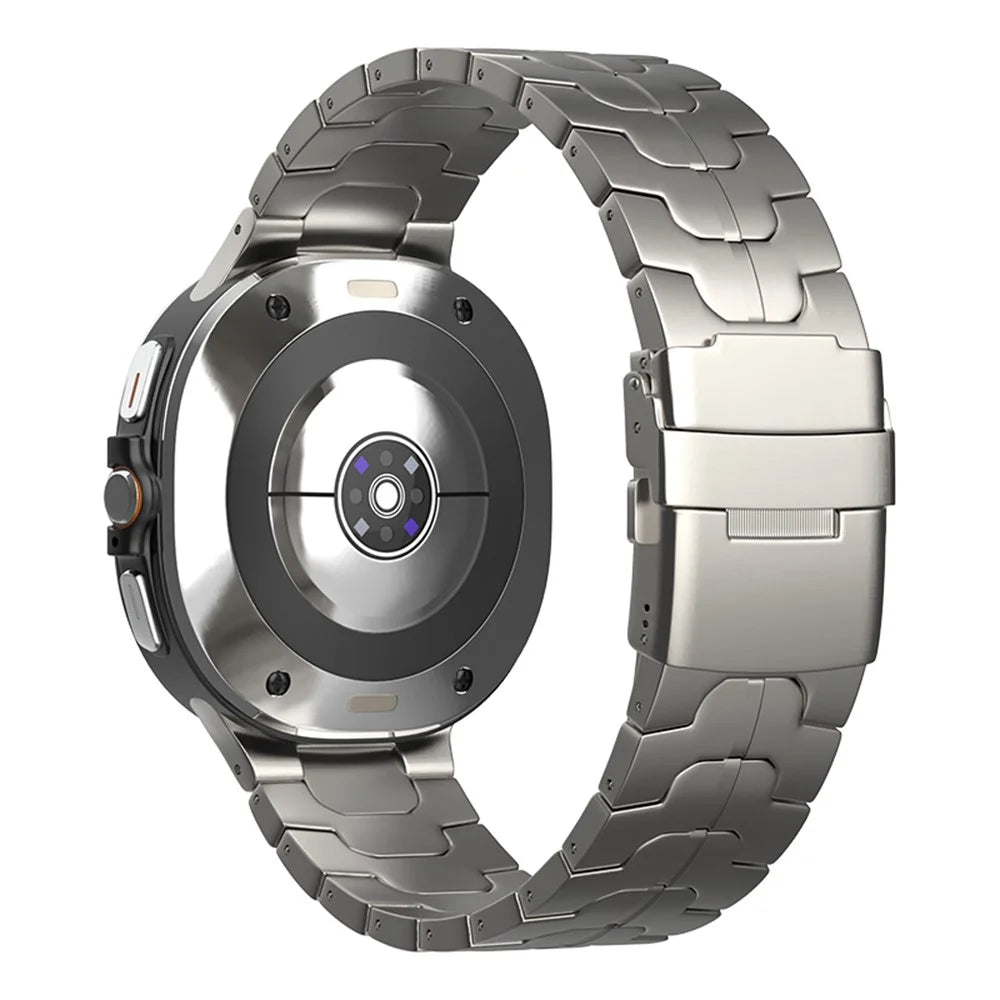 Watch Strap for Samsung Galaxy Watch8 44mm / 40mm / Watch8 Classic 46mm Titanium Wrist Band with Safety Buckle - Titanium - 1