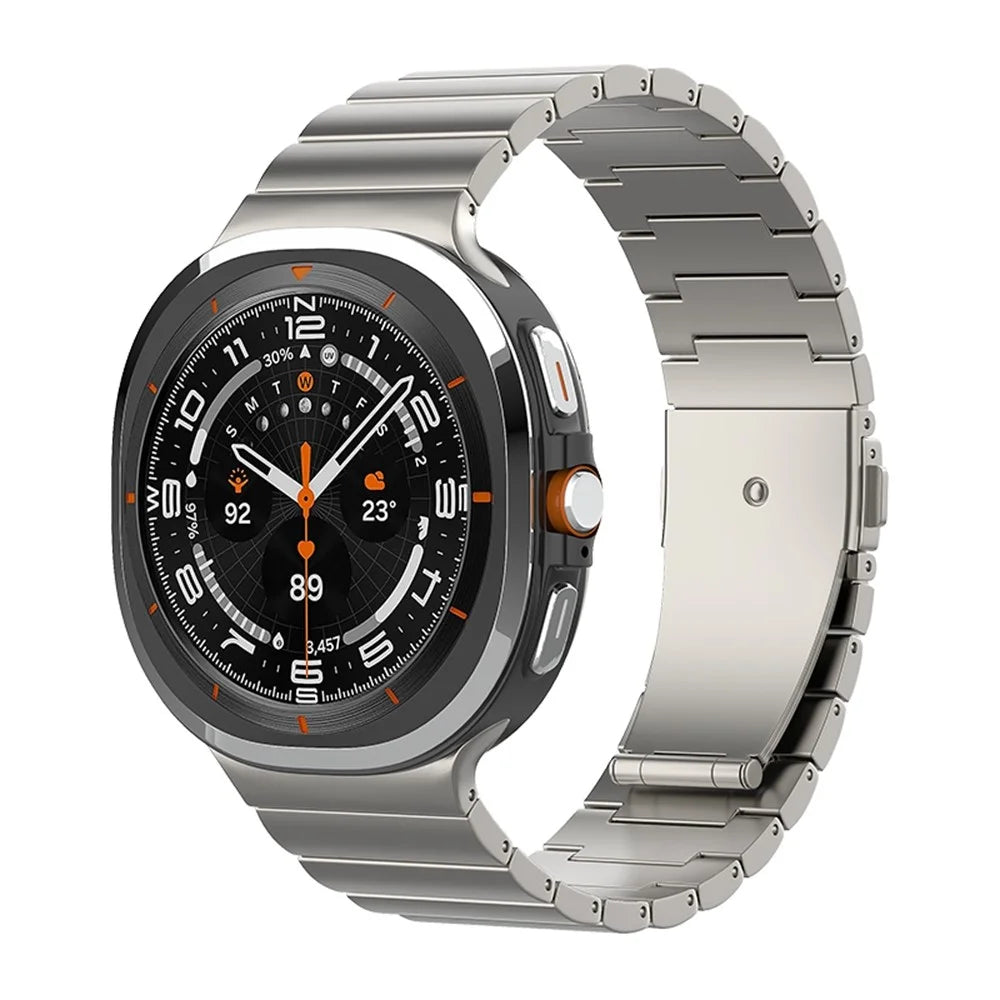 Wrist Band for Samsung Galaxy Watch8 44mm / 40mm / Watch8 Classic 46mm Titanium 1-Bead Watch Strap - Titanium - 2