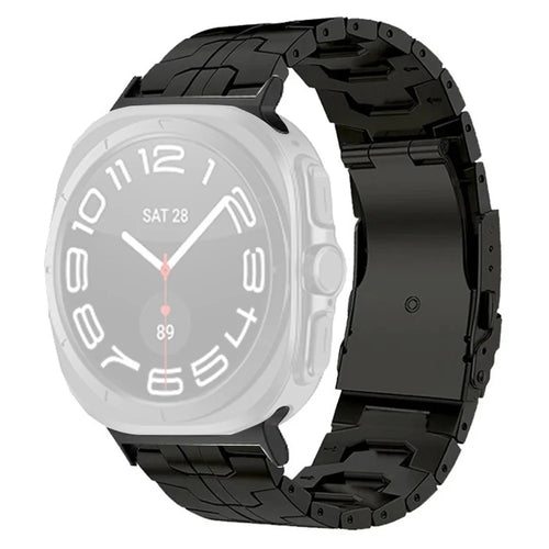 Watch Strap for Samsung Galaxy Watch8 44mm / 40mm / Watch8 Classic 46mm Titanium Alloy Wrist Band with Safety Buckle - Black - 1