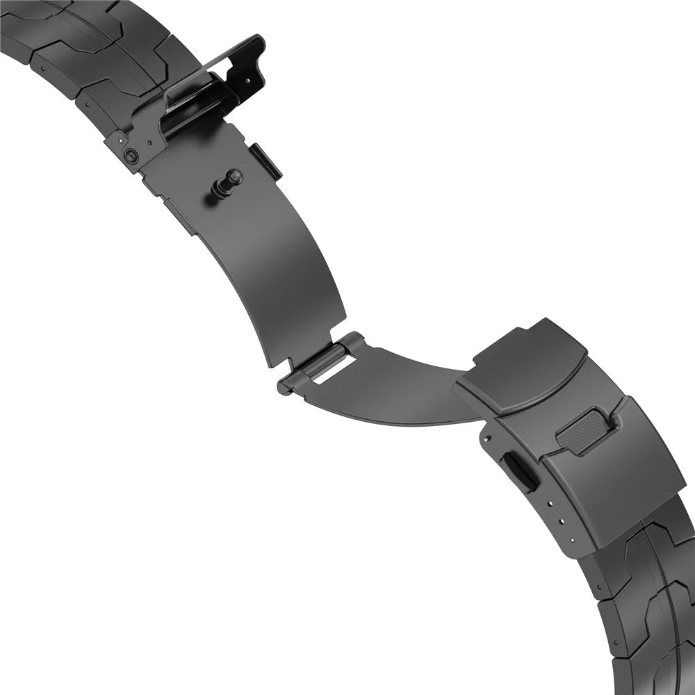 Watch Strap for Samsung Galaxy Watch8 44mm / 40mm / Watch8 Classic 46mm Titanium Alloy Wrist Band with Safety Buckle - Black - 3
