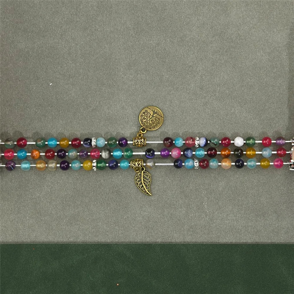 Watch Strap for Apple Watch Series 11 10 42mm / 9 8 7 41mm / SE3 SE2 SE 6 5 4 40mm / 3 2 1 38mm Beaded Bracelet Wrist Band - Colorful - 5