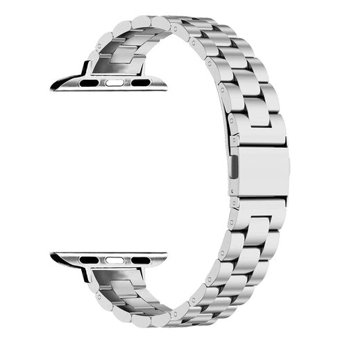 Steel Metal Smart Watch Band Wrist Strap Replacement for Apple Watch Series 11 10 42mm / 9 8 7 41mm / SE3 SE2 SE 6 5 4 40mm / 3 2 1 38mm  -Silver - 1