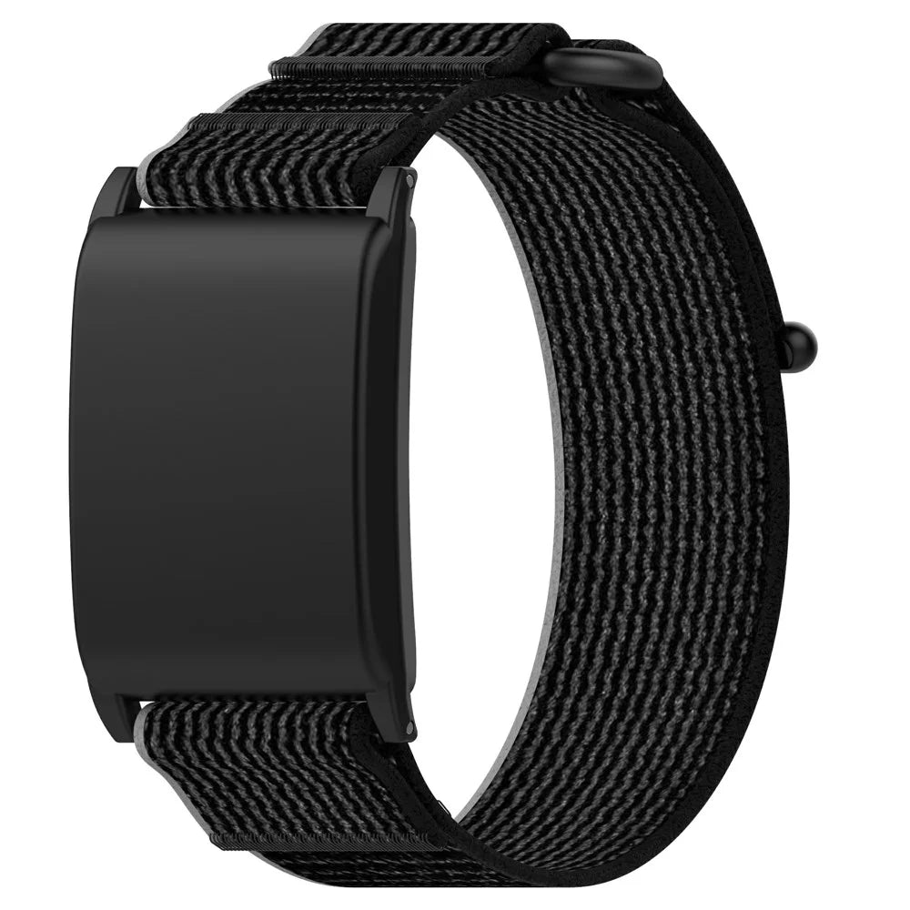 Magic Tape Band for WHOOP 5.0 LIFE MG / 5.0 One / 5.0 Peak / 4.0 / 3.0 Stylish Nylon Wrist Strap - Black / Grey - 1