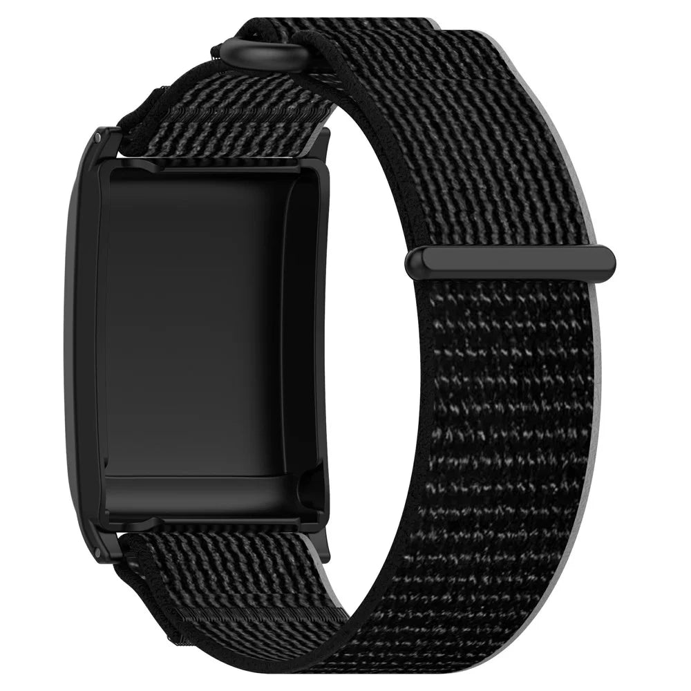 Magic Tape Band for WHOOP 5.0 LIFE MG / 5.0 One / 5.0 Peak / 4.0 / 3.0 Stylish Nylon Wrist Strap - Black / Grey - 4