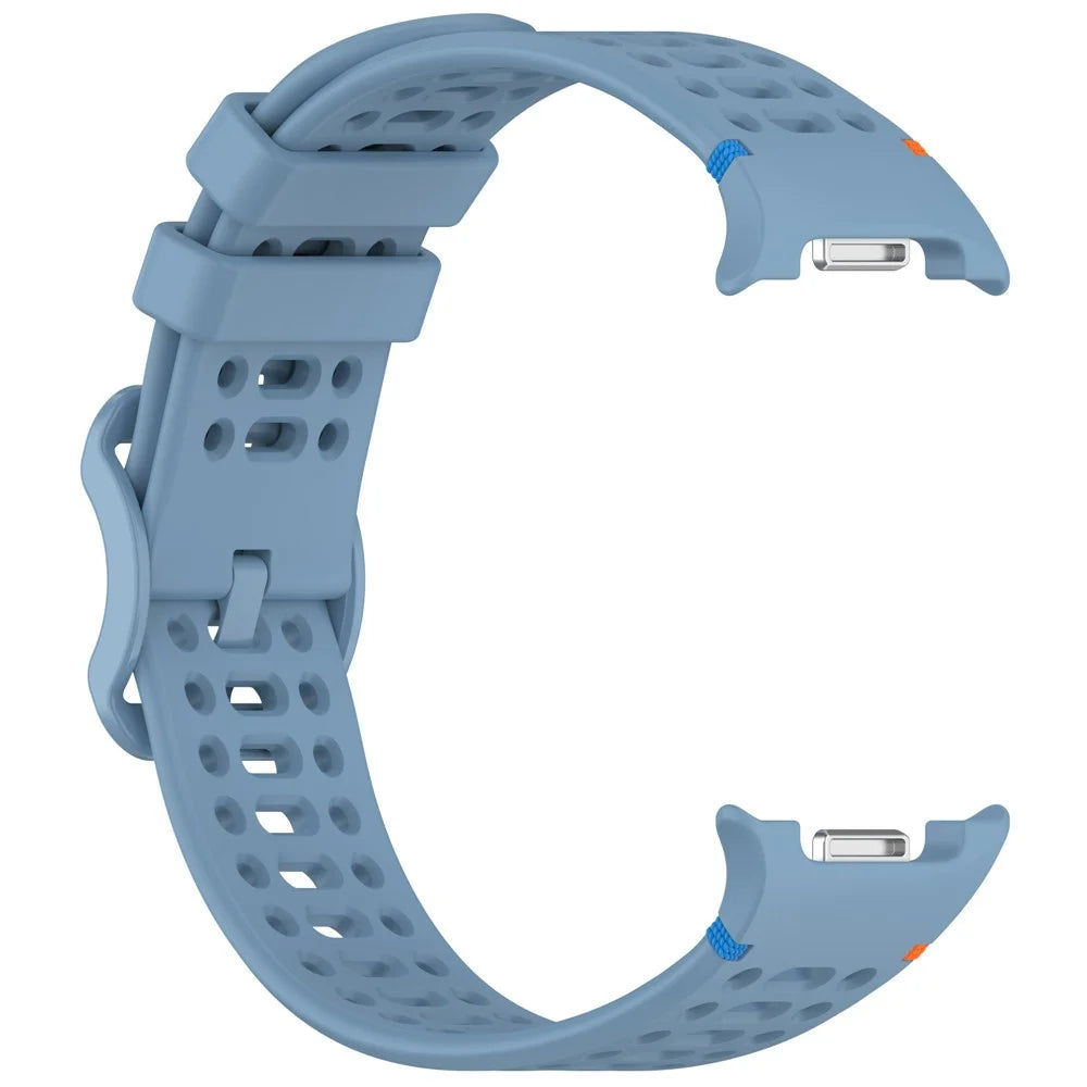 Watch Band for Samsung Galaxy Watch8 44mm / 40mm / Watch8 Classic 46mm Holes Design Breathable Silicone Strap - Blue - 4