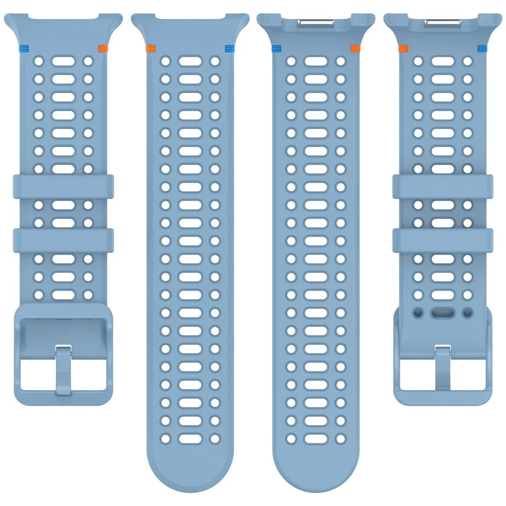 Watch Band for Samsung Galaxy Watch8 44mm / 40mm / Watch8 Classic 46mm Holes Design Breathable Silicone Strap - Blue - 5