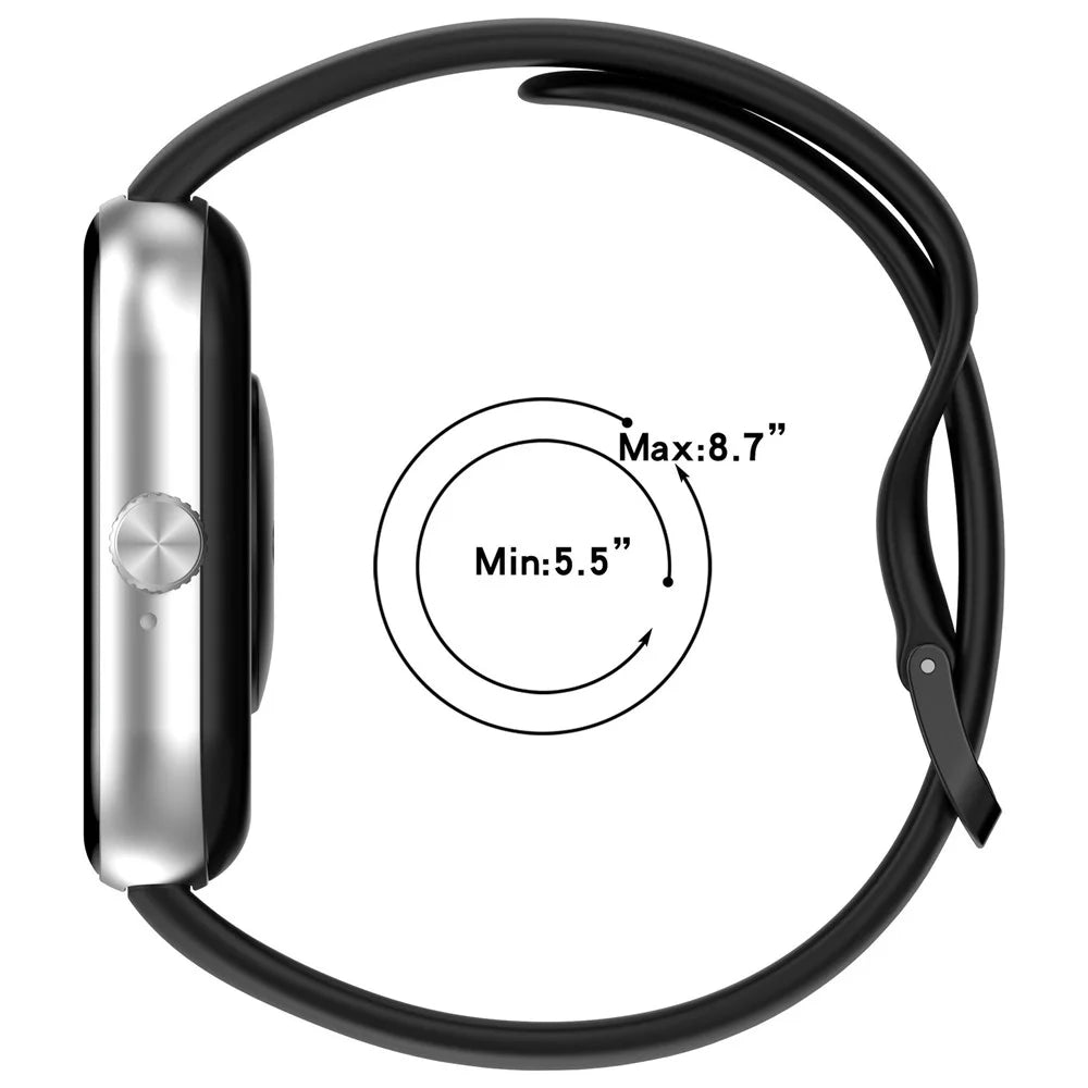 For Xiaomi Redmi Watch Move Adjustable Watch Strap Sports Silicone Wrist Band - Black - 4