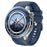 For Oppo Watch X2 Smartwatch Band Stitched Line Design Adjustable Silicone Strap - Midnight Blue - 1