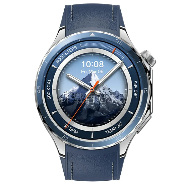 For Oppo Watch X2 Smartwatch Band Stitched Line Design Adjustable Silicone Strap - Midnight Blue - 2