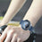 For Oppo Watch X2 Smartwatch Band Stitched Line Design Adjustable Silicone Strap - Midnight Blue - 6