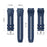 For Oppo Watch X2 Smartwatch Band Stitched Line Design Adjustable Silicone Strap - Midnight Blue - 7