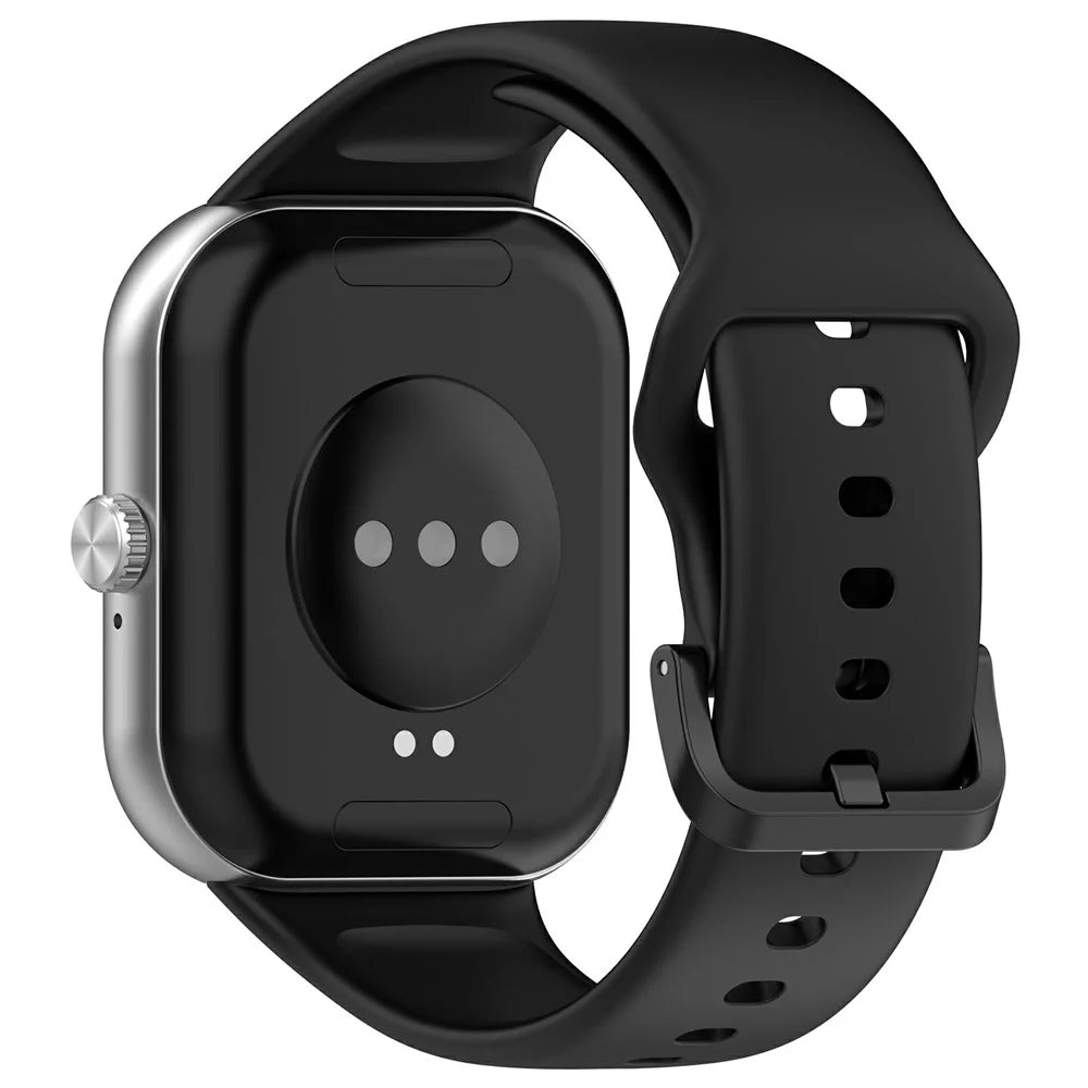 For Xiaomi Redmi Watch Move Silicone Watch Band Sports Replacement Strap - Black - 1