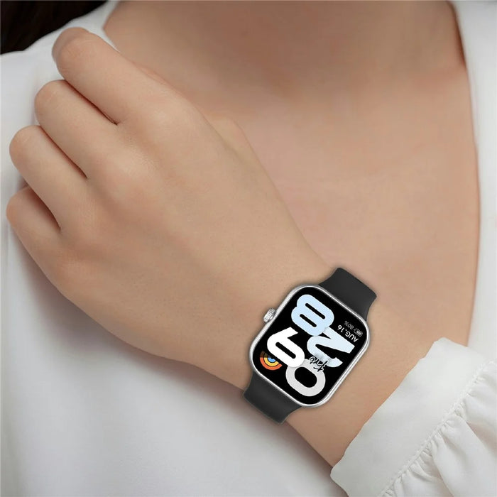 For Xiaomi Redmi Watch Move Silicone Watch Band Sports Replacement Strap - Black - 6