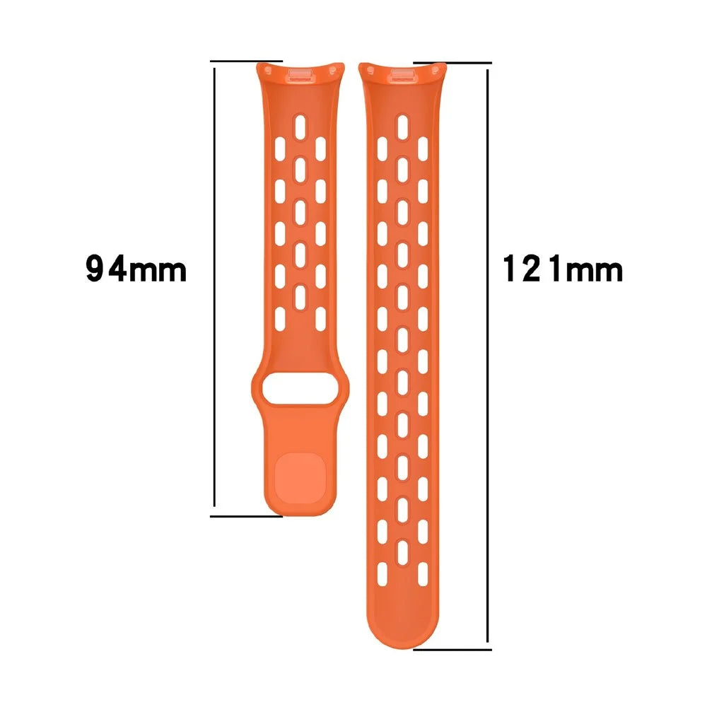 Watch Band for Xiaomi Smart Band 10 / 9 / 8 Holes Design Adjustable TPU Strap - Dark Green - 3