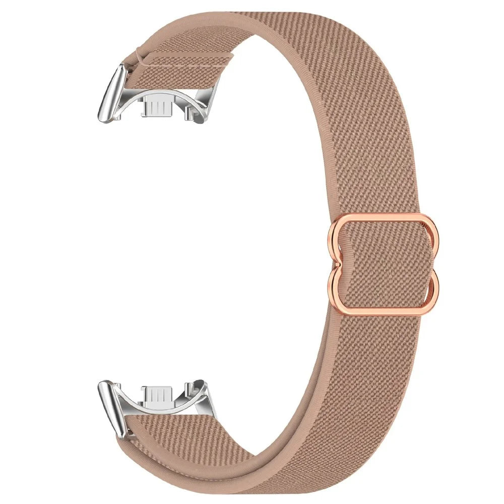 Watch Band for Xiaomi Smart Band 10 / 9 / 8 Elastic Woven Nylon Wrist Strap - Pink - 1