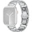 H-Link Silver Metal Strap for Apple Watch Series 11 10 42mm / 9 8 7 41mm / SE3 SE2 SE 6 5 4 40mm / 3 2 1 38mm Butterfly Clasp Watch Band - 1