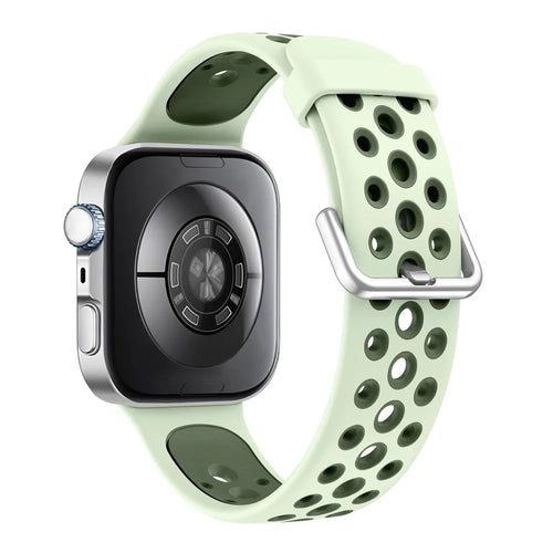 Silicone Watch Band for Huawei Watch Fit 4 Pro / Fit 4 / Fit 3 Round Holes Dual Color Replacement Strap - Mint Green - 1