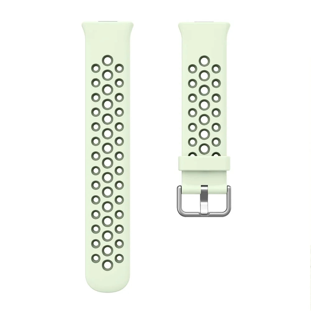 Silicone Watch Band for Huawei Watch Fit 4 Pro / Fit 4 / Fit 3 Round Holes Dual Color Replacement Strap - Mint Green - 3