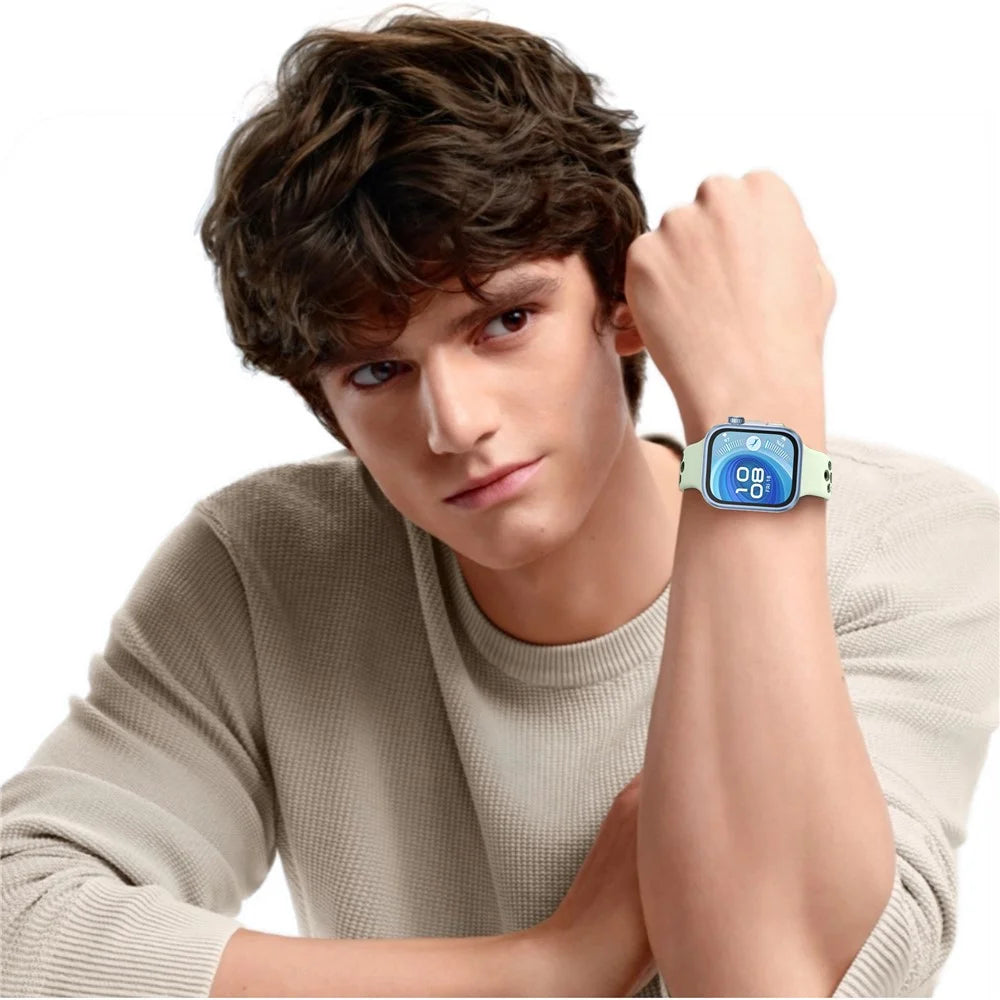 Silicone Watch Band for Huawei Watch Fit 4 Pro / Fit 4 / Fit 3 Round Holes Dual Color Replacement Strap - Mint Green - 5